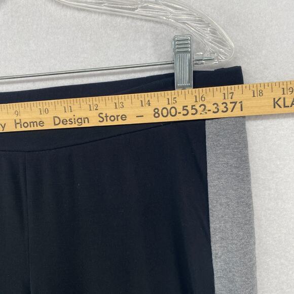 EILEEN FISHER Pants PL Petite Organic Cotton Stretch Jersey Tapered Black USA - Picture 9 of 13